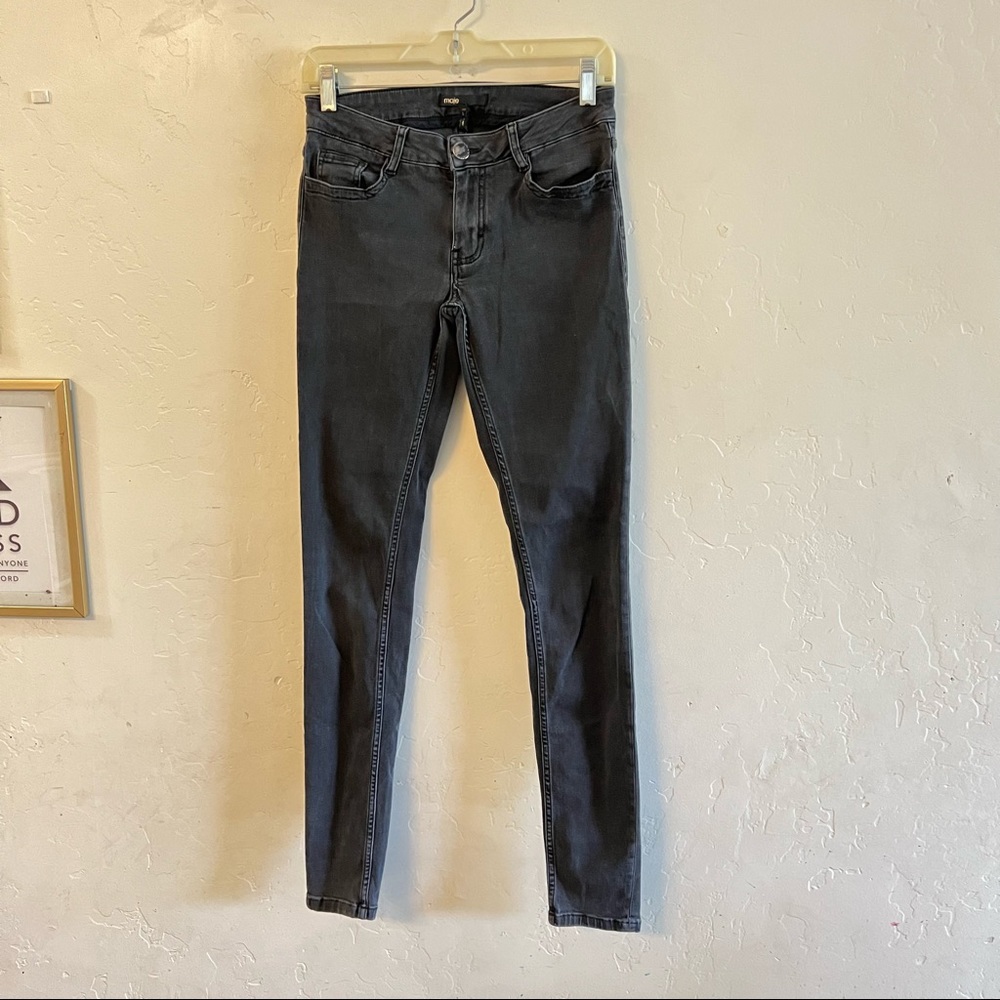 Maje Faded Black Skinny Jeans Size 8 Womens